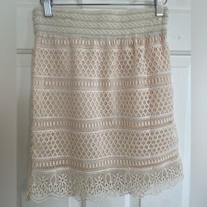 Sweet Journey White Lace Skirt